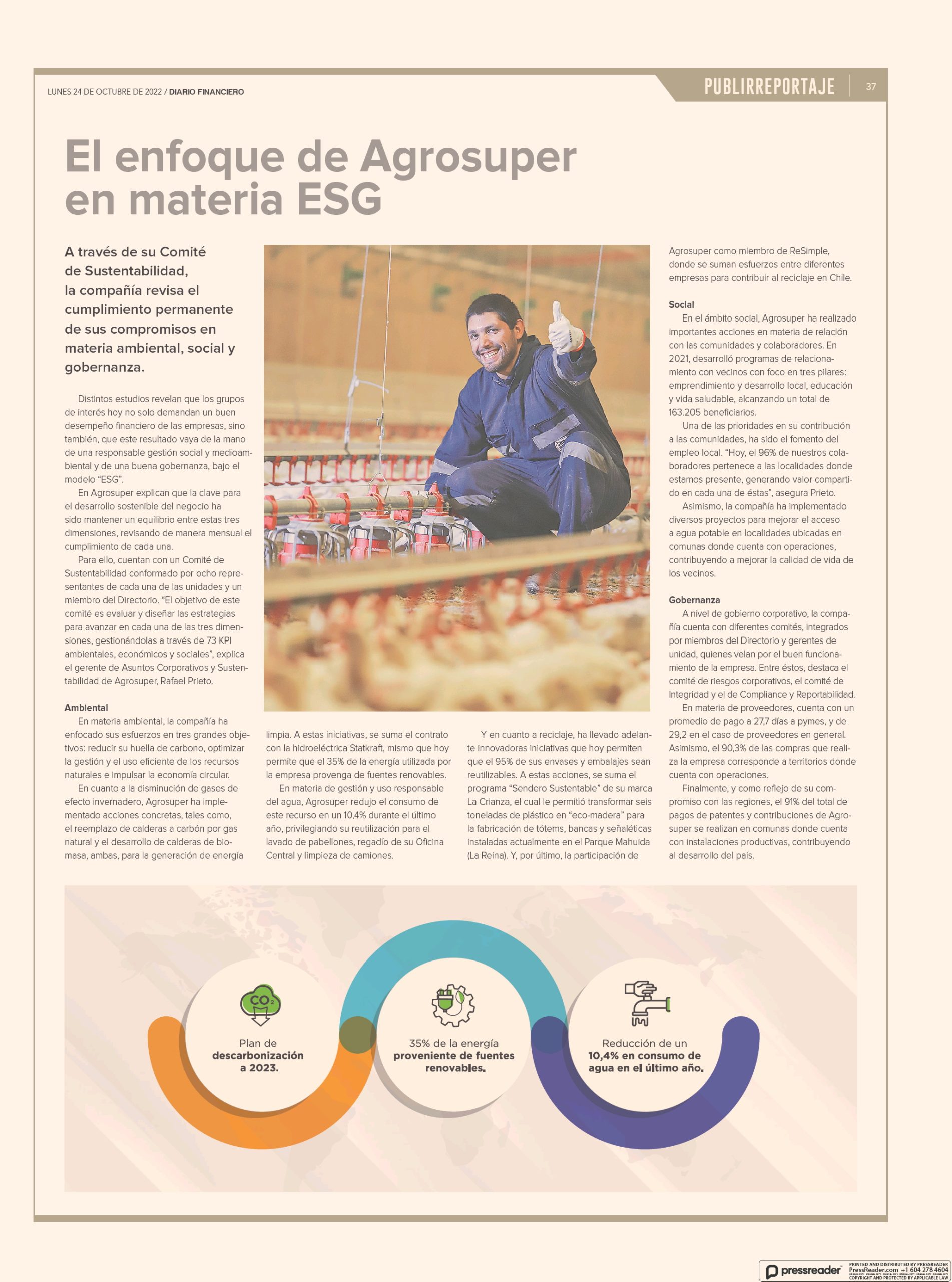 El enfoque de Agrosuper en materia ESG