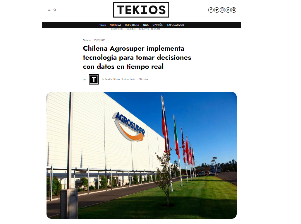 Chilena Agrosuper implementa tecnología para tomar decisiones con datos en tiempo real